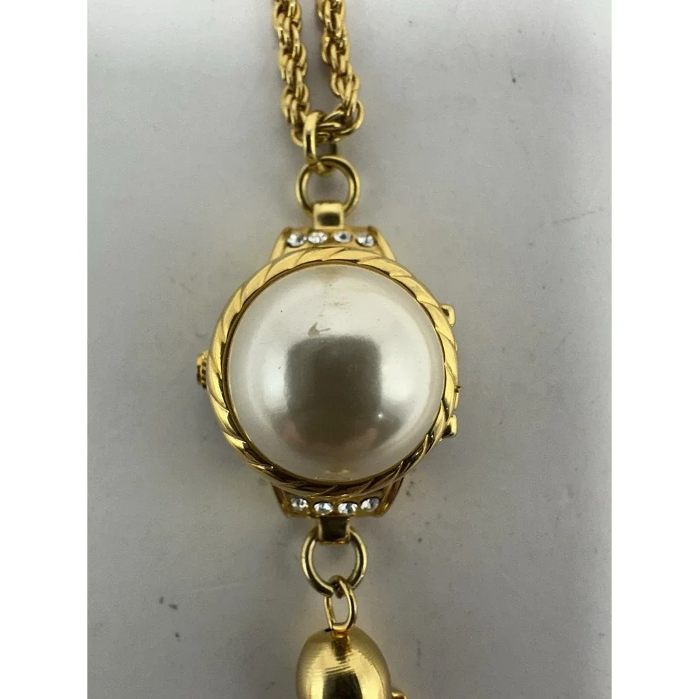 Futura Pendant Ladies Watch New Battery Faux Pearl Tassel‎ 21MM 30